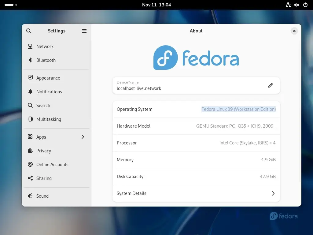 Verifique la versión de Fedora