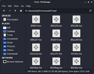 Todas las fuentes para Kali Linux