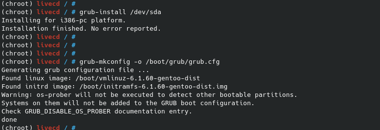 Generar archivo de configuración de GRUB