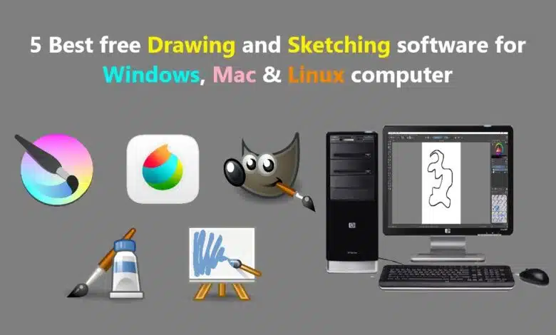 5 de los mejores programas gratuitos de dibujo y bocetos para computadoras con Windows, Mac y Linux.