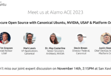 Conozca a los equipos de Canonical Federal y DOD en Alamo Ace 2023