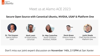 Conozca a los equipos de Canonical Federal y DOD en Alamo Ace 2023