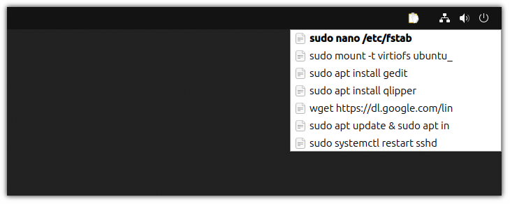 Administrador de portapapeles Qlipper en Linux