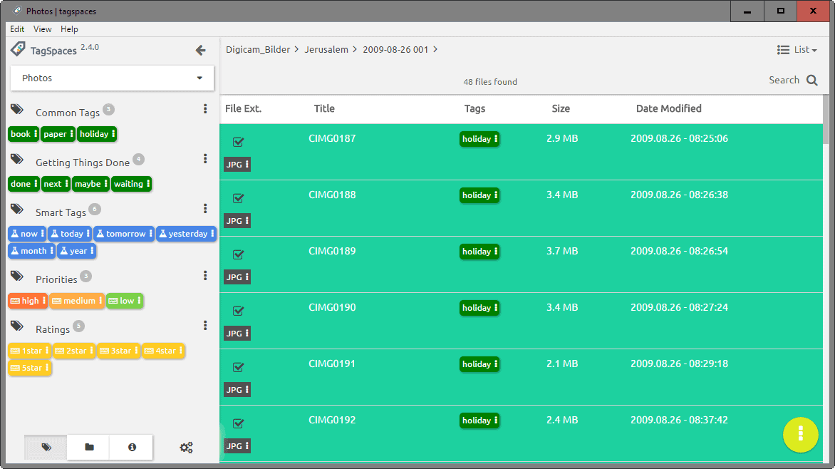 TagSpaces: aplicación para tomar notas con explorador de archivos