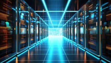 IT infrastructure setup, including servers, switches, routers, and structured cabling systems in a data center