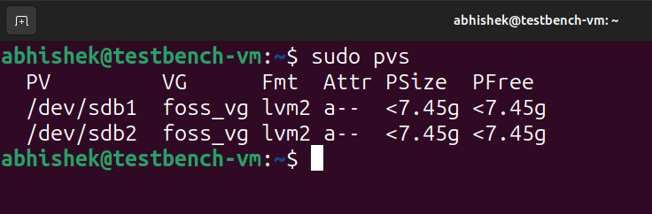 Listar todos los PV en LVM