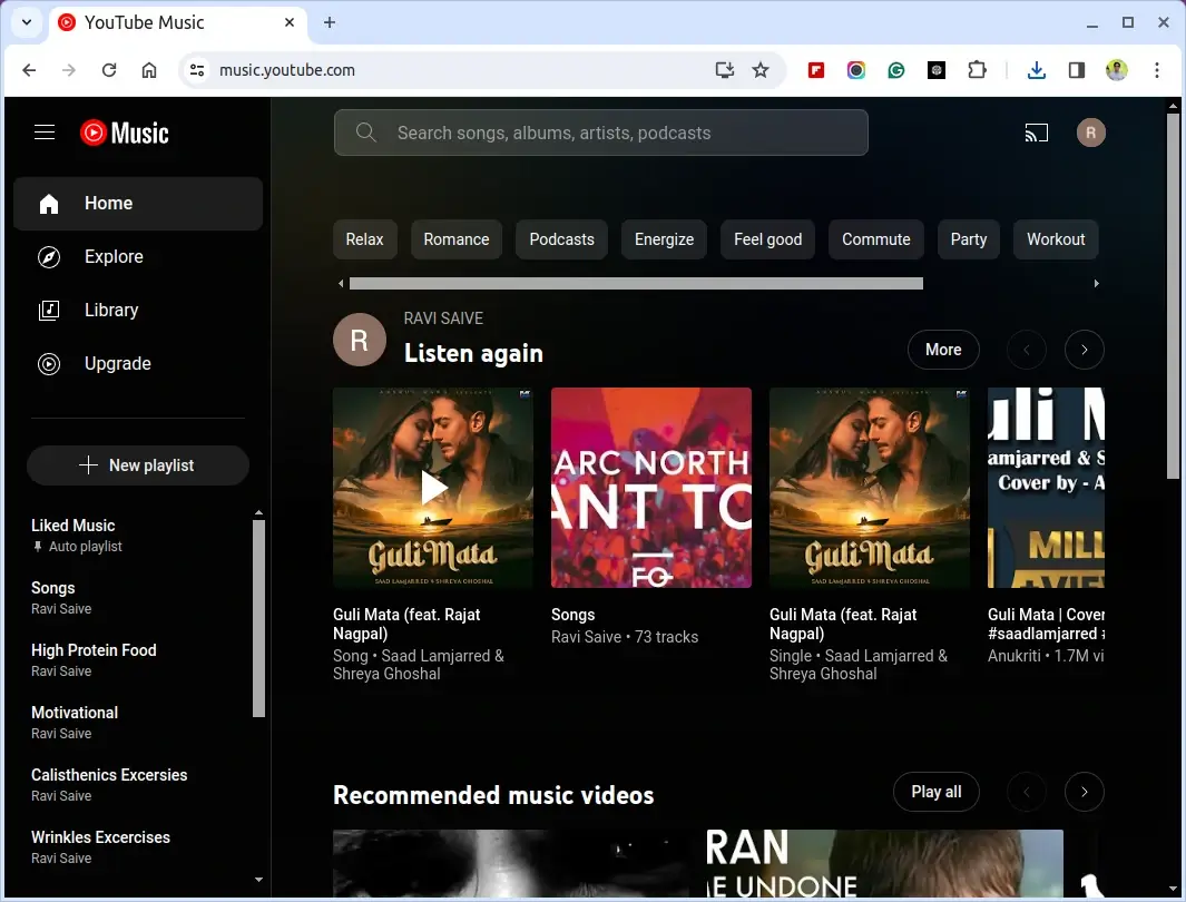 Música de Youtube