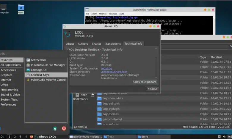 El componente de escritorio de LXQt ahora está 100% preparado para Wayland
