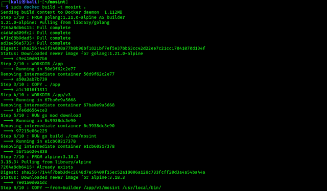 Instale mosint a través de Docker en Kali Linux