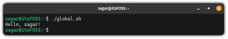 Usar variables globales para hacer que las funciones bash devuelvan valores