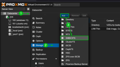 Cómo agregar un recurso compartido Windows SMB/CIFS como almacenamiento en Proxmox VE