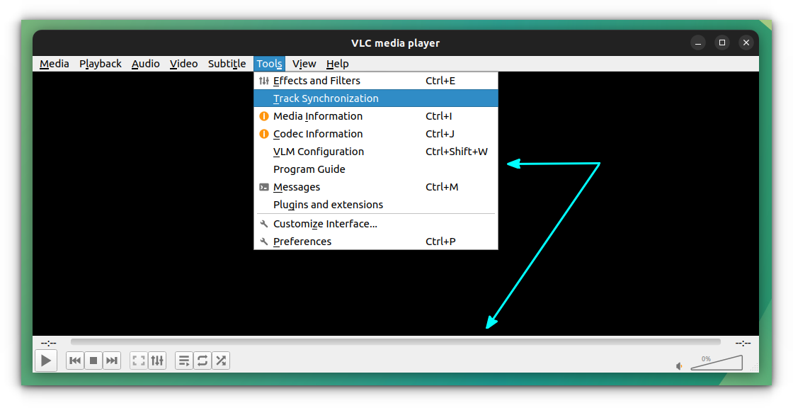 El modo predeterminado de VLC no es totalmente compatible con el modo oscuro