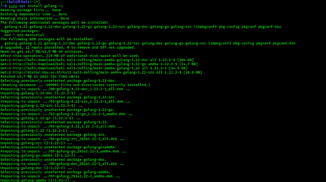 Instalar Golang en Kali Linux