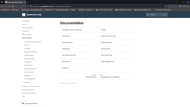 Guía del usuario de GoPhish en Kali Linux