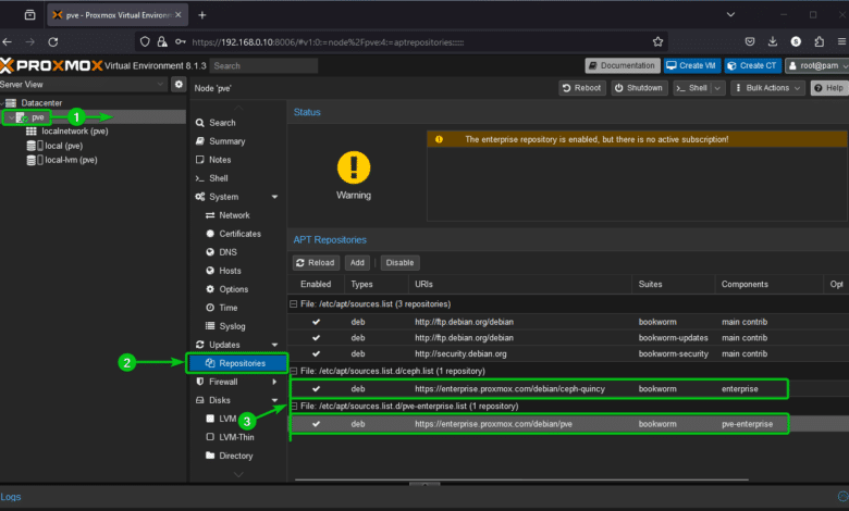 Cómo agregar y habilitar el repositorio de paquetes comunitarios de Proxmox en el servidor Proxmox VE 8