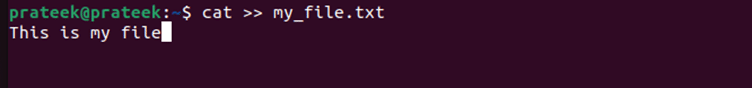 Cómo usar el comando Cat para escribir texto en un archivo