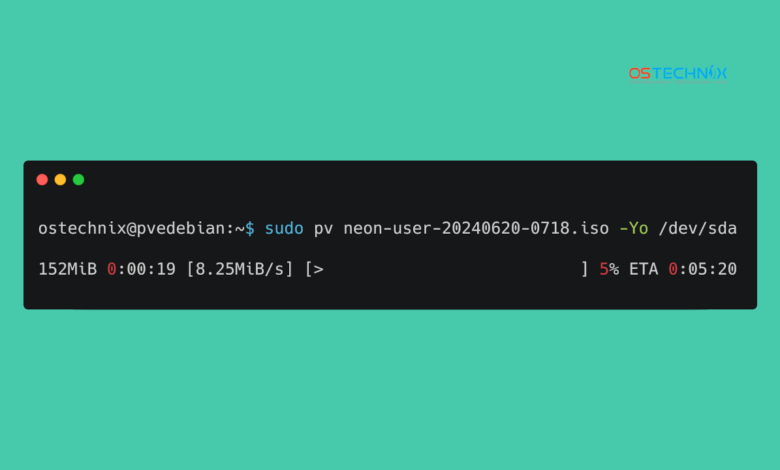 Cómo escribir ISO directamente en USB usando el comando pv en Linux