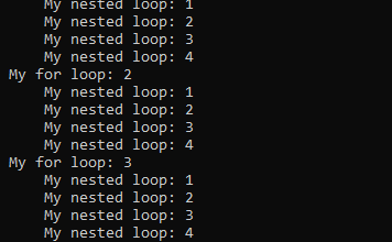 Bucles anidados en C++