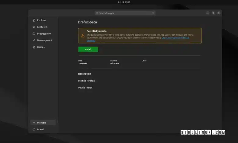 El Centro de aplicaciones de Ubuntu ahora finalmente admite la instalación de paquetes DEB nativos