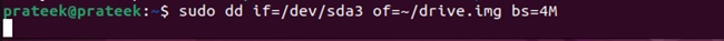 Utilice el comando dd para crear una imagen de disco de arranque
