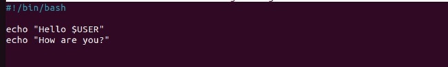 Script de saludo en Linux