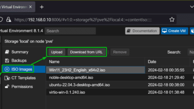 Cómo cargar/descargar una imagen ISO al servidor Proxmox VE