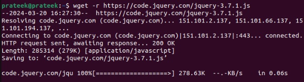 opción r en la directiva wget