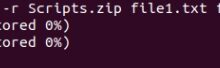 Utilice el comando zip para comprimir archivos