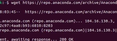 instalación de anaconda usando el comando -wget