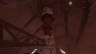 Salta y trepa a través de enormes estructuras en el espeluznante y atmosférico juego Lorn's Lure.