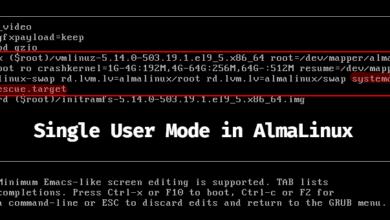 Cómo iniciar en modo de usuario único en Almalinux 8/9