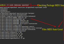 Cómo verificar la suma de verificación MD5 de los paquetes instalados