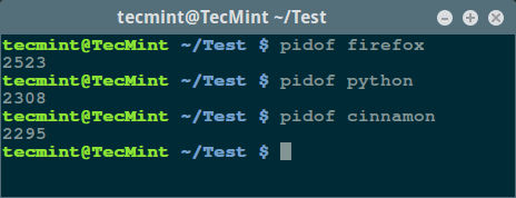 Encuentra PID de proceso Linux