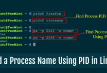 Cómo encontrar un nombre de proceso a través del número PID en Linux