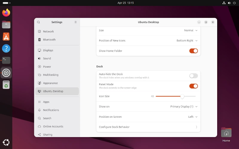 Personalizar el muelle de Ubuntu