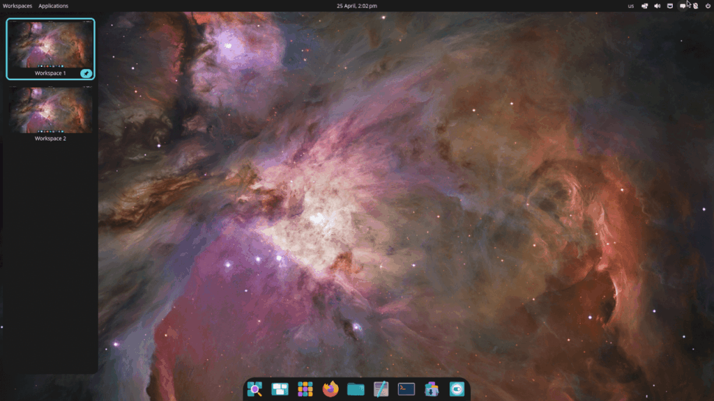 Espacio de trabajo fijo en el universo Espacio de trabajo fijo en el universo