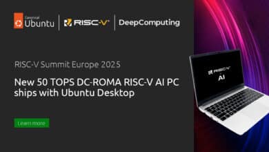 Nuevo 50 Top DC-Roma RISC-V AI PC con Ubuntu Desktop 24.04 LTS preinstalado