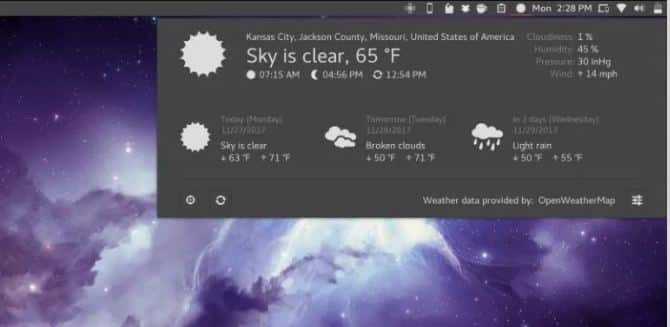 Extensión de gnomo de clima abierto