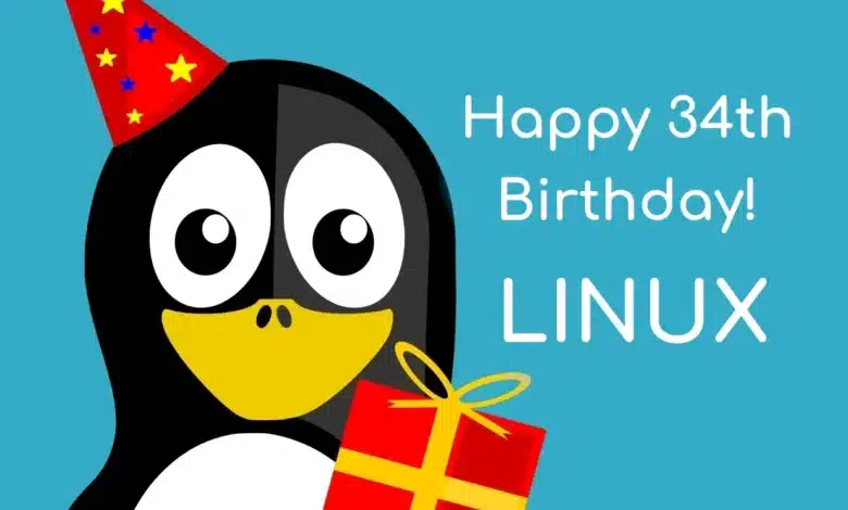 Linux birthday 34th