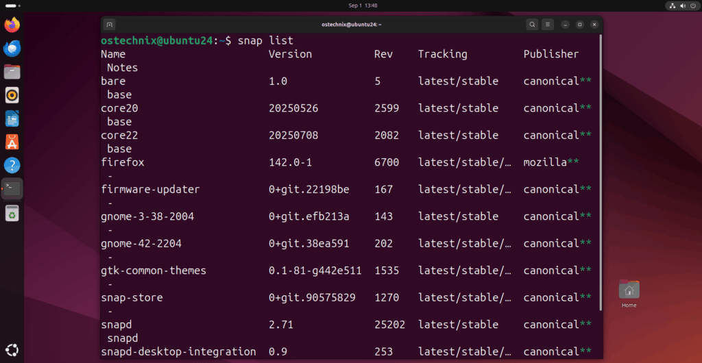 Enumere todas las aplicaciones rápidas en Ubuntu