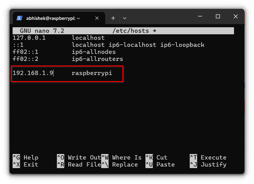 El archivo editar /etc /hosts para asignar la IP estática al nombre de host