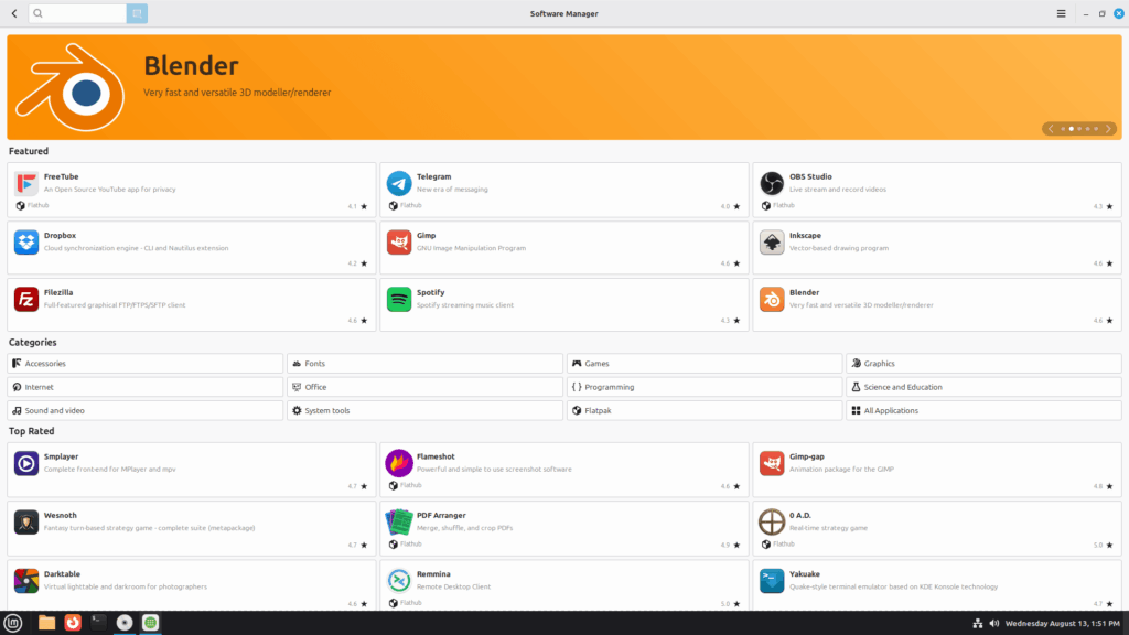Linux Mint Software Manager Linux Mint Software Manager