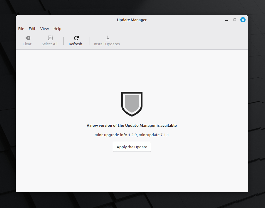 Actualizar la aplicación de Administrador de actualizaciones de Linux Mint Mint Actualizar la aplicación de Administrador de actualizaciones de Linux Mint Mint