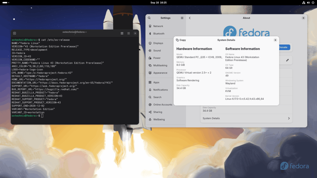 Ver Fedora versión 43 Ver Fedora versión 43