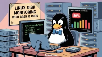Un script de shell para monitorear el uso del disco de Linux (umbral del 80%)