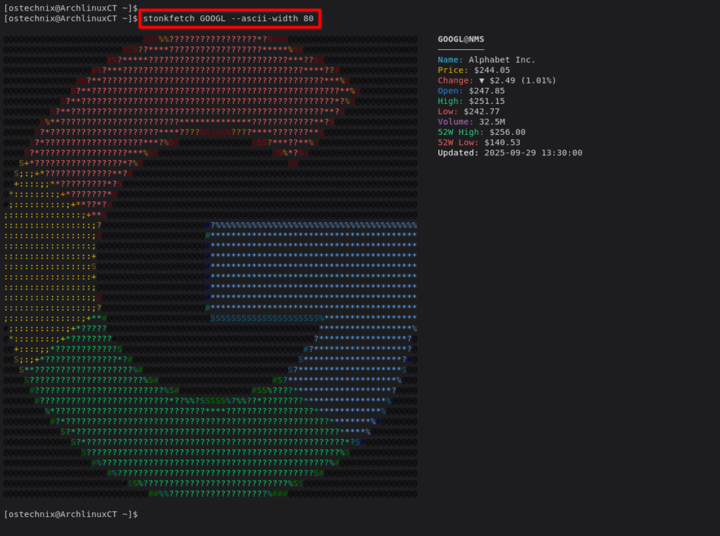 Muestra los detalles del inventario de Google usando Stonkfetch Muestra los detalles del inventario de Google usando Stonkfetch