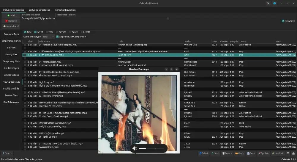 Czkawka - Herramienta de duplicación y limpieza de archivos modernos