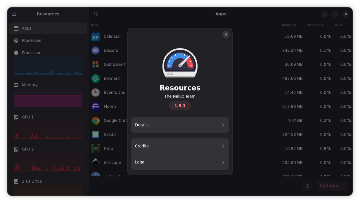 Resource System Monitor es el nuevo valor predeterminado en Ubuntu 26.04