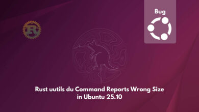 [Bug] Rust uutils du command informa un error de tamaño en Ubuntu 25.10