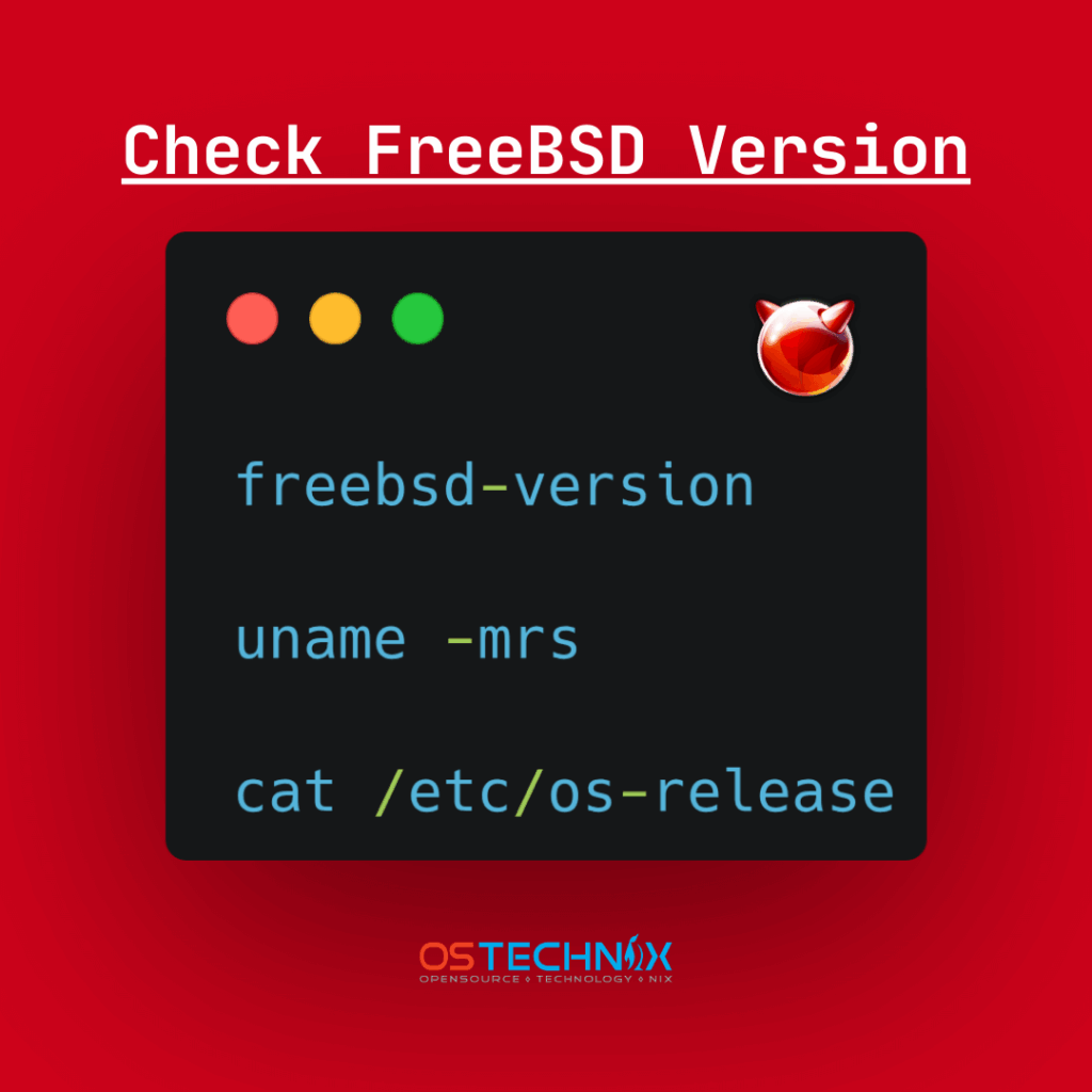 Consulte la hoja de referencia de la versión FreeBSD Consulte la hoja de referencia de la versión FreeBSD